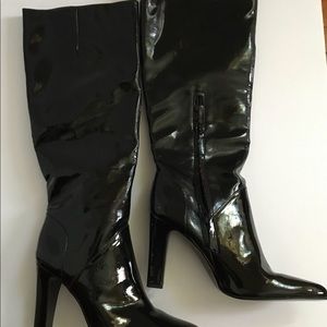 NWOT Jessica Simpson black patent leather boots,